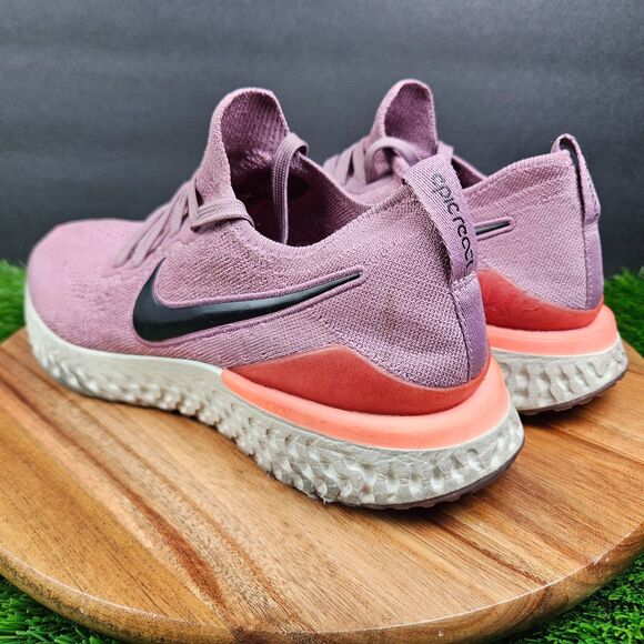 Nike Epic React Flyknit 2 Shoes Womens 10 Plum Dust Athletic Running Sneakers - Picture 4 of 13